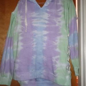 Tie dye, light weight hoodie